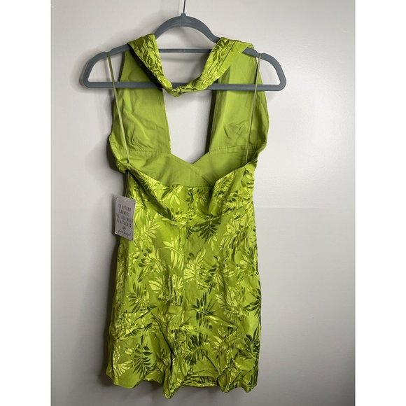 Free People SAU LEE Livi Bodycon Mini Halter Dress Size 4 NWT $398 Lime Green - Picture 7 of 8